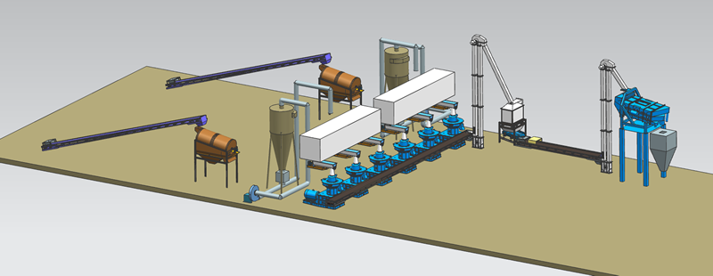 时产10T秸秆颗粒机生产线